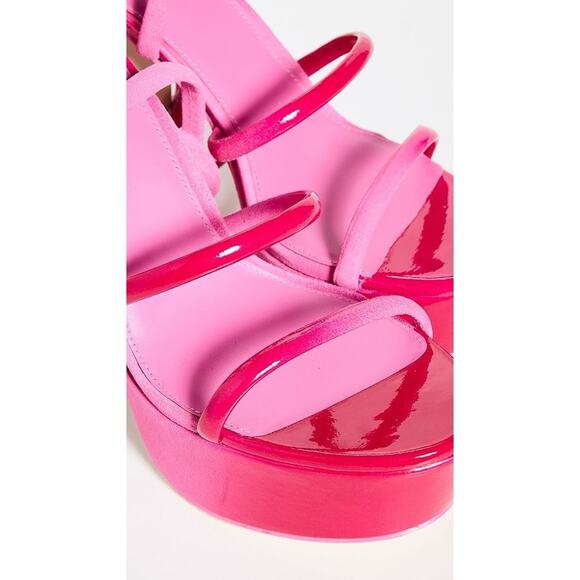 Cult Gaia Aliza Platform Ankle Wrap Sandal Pink - Picture 4 of 5